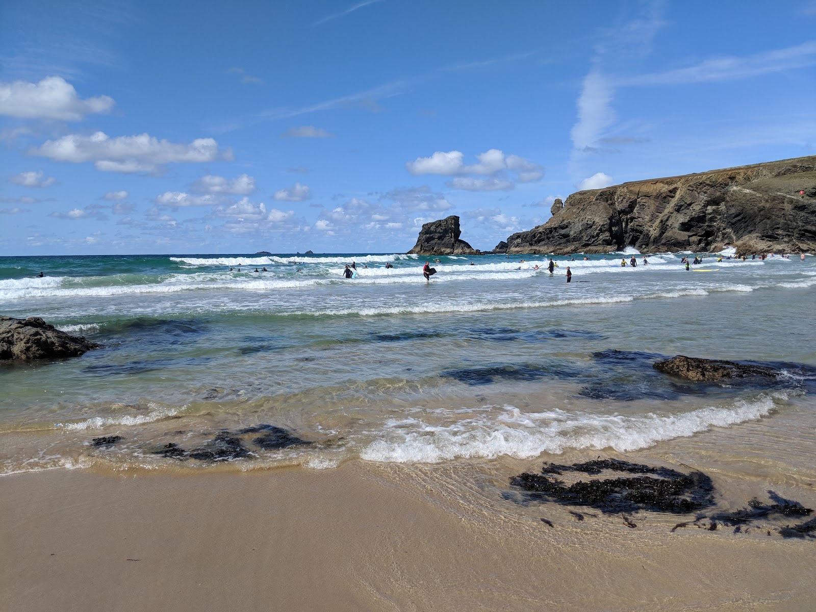 Photo of Porthcothan beach and the settlement