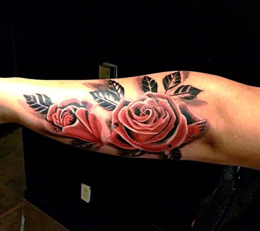 Explore mens forearm tattoo ideas, creative tattoo ideas in Peru, available at Fade To Black Tattoo Studio