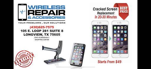Cell Phone Store «WIRELESS CELLPHONE REPAIR AND ACCESSORIES», reviews and photos, 105 E Loop 281 #8, Longview, TX 75605, USA
