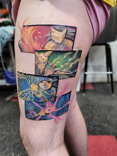 Explore godzilla tattoo ideas, creative tattoo ideas in Fond Du Lac, available at In Your Face Tattooz LLC