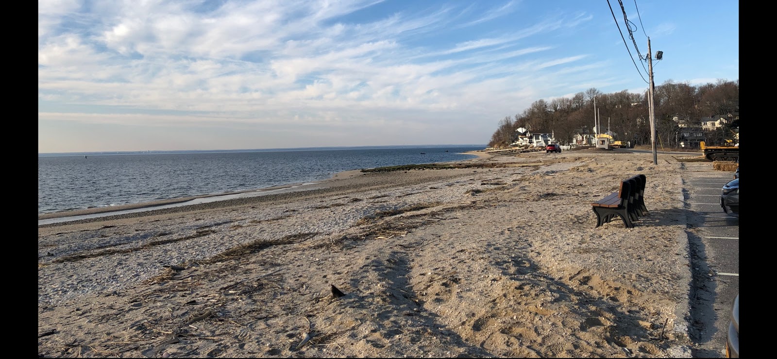 Foto af Hobart Beach med lige kyst