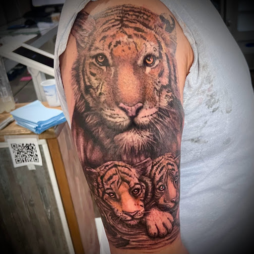 Explore inner biceps tattoo ideas, creative tattoo ideas in Bellingham, available at Kalamalka INK Tattoo