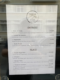 Restaurant latino-américain Chulla Vida - Restaurant - Paris 11 à Paris (le menu)