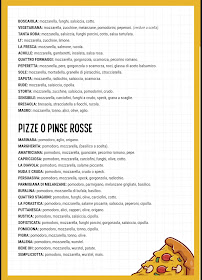 Menu / carte de Pizzeria - Stuzzicheria da MT à Comunanza