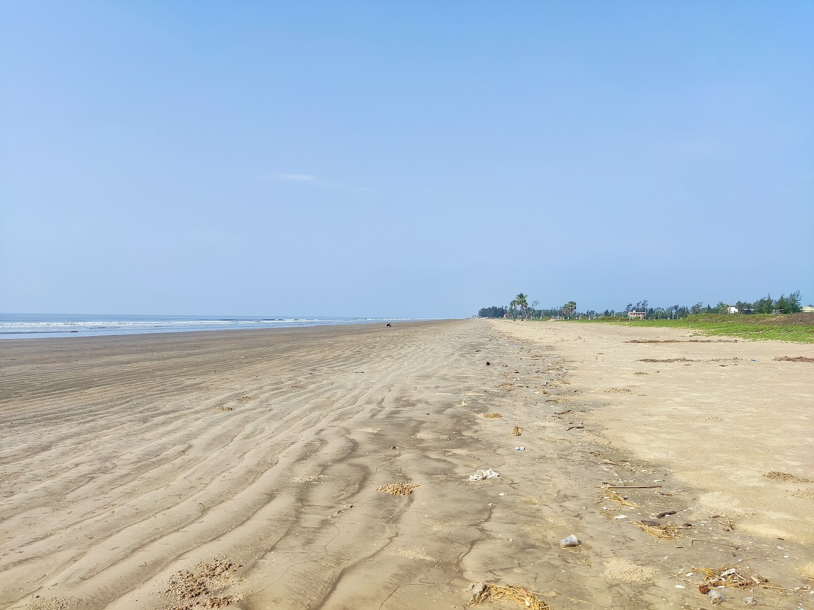 Foto di Lal Kankra Beach con una superficie del sabbia luminosa