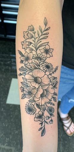 Explore son name tattoo ideas, creative tattoo ideas in Old Orchard Beach, available at Good & Evil Tattoo