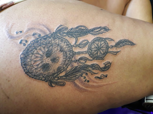 Explore drumming tattoo ideas, creative tattoo ideas in Wichita Falls, available at Firme Copias Tattoo shop