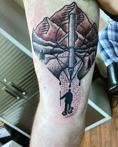 Explore mind over matter tattoo ideas, creative tattoo ideas in Ambler, available at Tattoo GalaxyAmbler Piercing & Custom Tattoos