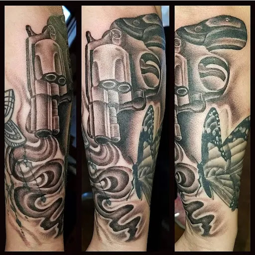 Explore constellation tattoo ideas, creative tattoo ideas in Pampa, available at Top of Texas Tattoo