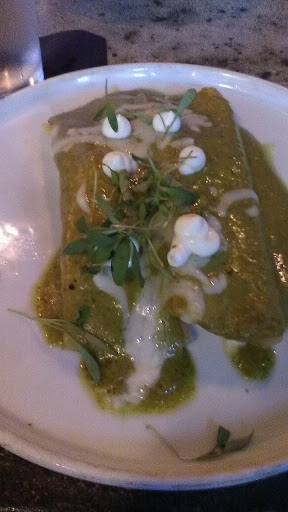 Shrimp enchiladas suizas