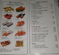 Restaurant asiatique Villa Tokyo à Nanterre (le menu)