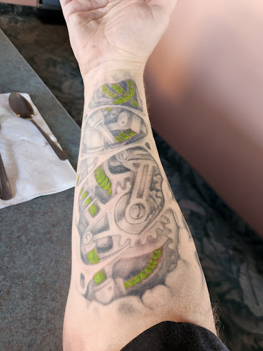 Explore grim reaper sleeve tattoo ideas, creative tattoo ideas in Wenatchee, available at Ole Soul Studio
