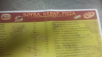 Sofra Kebab à Saint-Jean-de-Losne menu