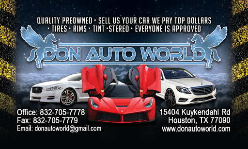 Used Car Dealer «DON AUTO WORLD», reviews and photos, 15404 Kuykendahl Rd, Houston, TX 77090, USA