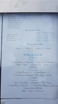 Menu / carte de Aux Pêcheurs d'Etaples - Restaurant à Étaples