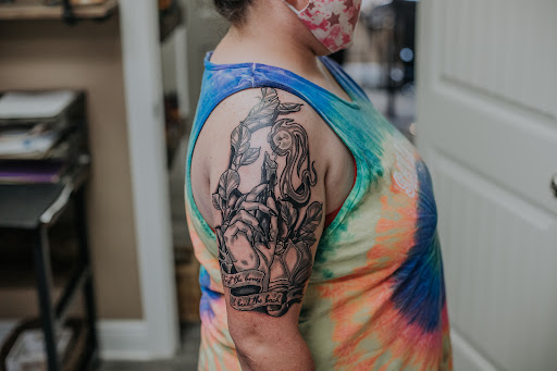 Explore inner arm tattoo ideas, creative tattoo ideas in Leesville, available at Revolution Ink Tattoo and Art Gallery