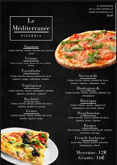 LE MEDITERRANE pizza canet à Canet-en-Roussillon
