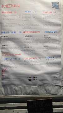 Carte du Mozzillo Pane & Mare à Marina di Camerota