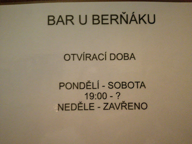 Recenze na Bar U Berňáku v Pardubice - Bar