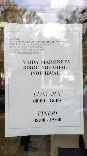 VAIDA MARSINETA, BIROU NOTARIAL - Notar