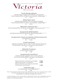 Restaurant allemand Gasthof Victoria à Winnemark (la carte)