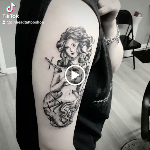 Explore leather tattoo ideas, creative tattoo ideas in Lockport, available at Famous Tattoos by Pinhead