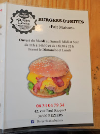 Burger Bianca à Béziers carte