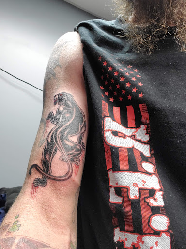 Explore dog groomer tattoo ideas, creative tattoo ideas in Chattanooga, available at Standard Ink Tattoo Co