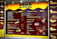 Menu du Au p’tit Roy à Marseille