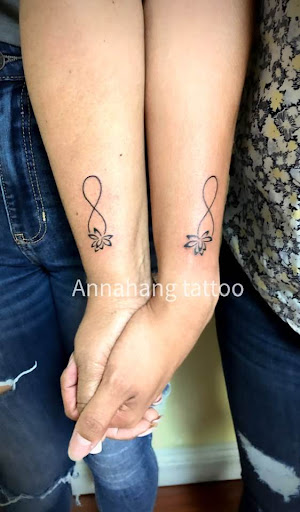 Explore twin flame tattoo ideas, creative tattoo ideas in Garden Grove, available at Anna Hang Tattoo