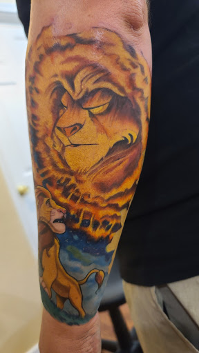 Explore foo dog tattoo ideas, creative tattoo ideas in Richmond, available at Loose Screw Tattoo