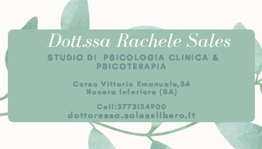 Studio di psicologia e psicoterapia Dott.ssa Rachele Sales Corso Vittorio Emanuele II, 34, 84014 Nocera Inferiore SA, Italia