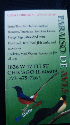 Pet Store «Paraiso De Aves», reviews and photos, 1836 W 47th St, Chicago, IL 60609, USA