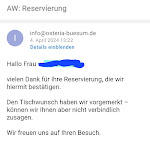 Photo n°1 de l'avis de Kathi. fait le 06/04/2024 à 19:33 sur le  Osteria bei Peci à Büsum