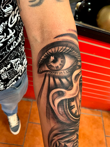 Explore egyptian sleeve tattoo ideas, creative tattoo ideas in El Paso, available at Estilo Firme Tattoo Co.