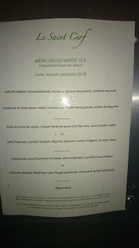 Restaurant Le Saint Cerf à Besançon (la carte)