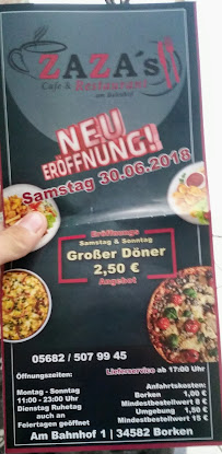 Zaza's Café & Restaurant à Borken carte