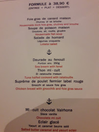 Au Chantier à La Ciotat menu