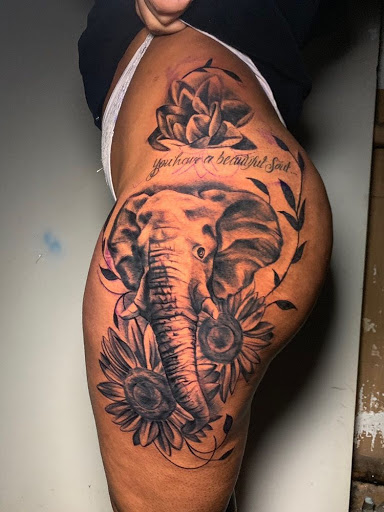 Explore face tattoos ideas, creative tattoo ideas in Atlanta, available at Iron Palm Tattoos & Body Piercing Atlanta