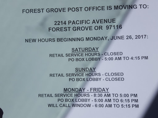 Post Office «United States Postal Service», reviews and photos, 1822 21st Ave, Forest Grove, OR 97116, USA