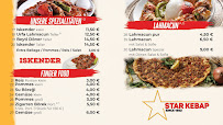 Menu / carte de Star Kebap à Uhingen