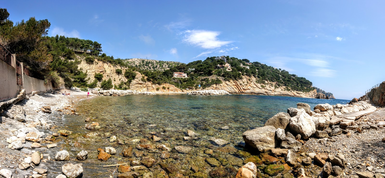 Foto di Plage de la cote bleue con una superficie del terreno roccioso