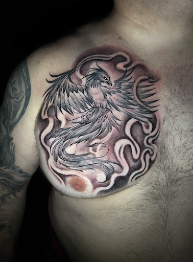 Explore mens chest tattoo ideas small, creative tattoo ideas in Silver City, available at Independent Ink Tattoo