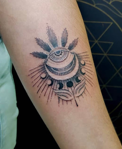 Explore simple flower tattoo ideas, creative tattoo ideas in South Plainfield, available at Forever Ink