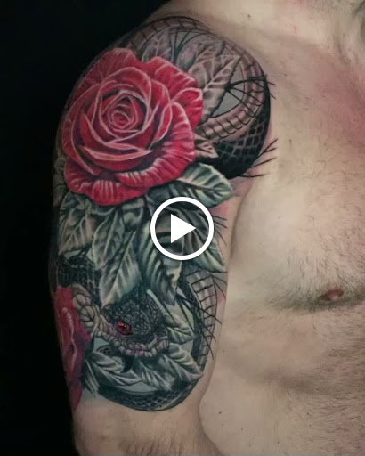 Explore tattoo ideas bicep, creative tattoo ideas in Addison, available at Cat Tattoo