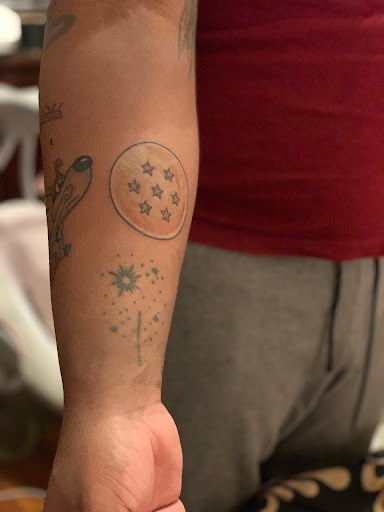 Explore damaged tattoo ideas, creative tattoo ideas in Arabi, available at Never Enough Tattoo & Body Piercing