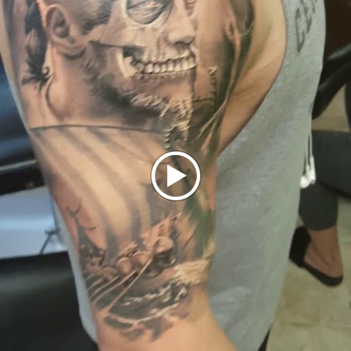 Explore chest and sleeve tattoo ideas, creative tattoo ideas in Ambler, available at Tattoo GalaxyAmbler Piercing & Custom Tattoos