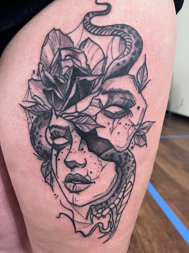 Explore 2 initial tattoo ideas, creative tattoo ideas in Rogers, available at Ink Solutions Tattoo