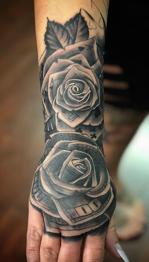 Explore route 66 tattoo ideas, creative tattoo ideas in Modesto, available at Inkwell Tattoo