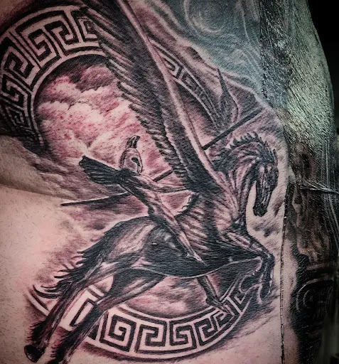 Explore mob tattoo ideas, creative tattoo ideas in Colton, available at Vengeance Ink Tattoo & body piercing